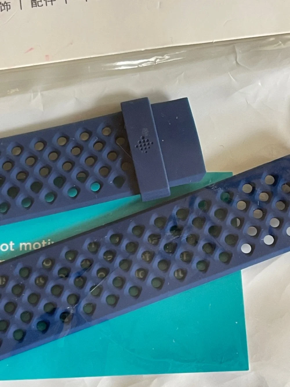 NWT Fitbit Charge 4 or 3 Navy Blue Sport Band Size Large FB168SBNVL Band Only